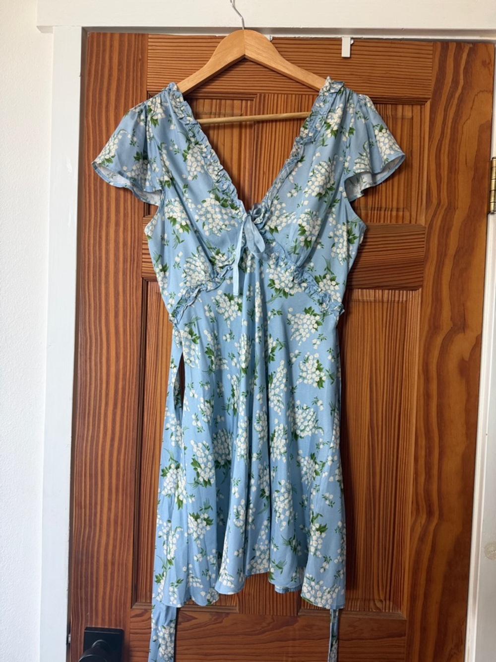 Doen Tayla Sky Maybelle silk mini dress